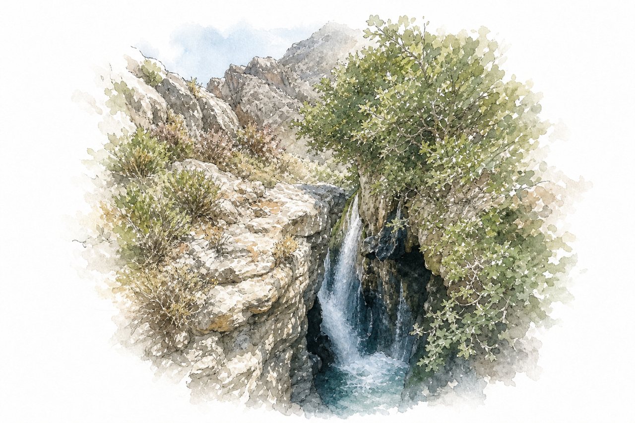 Kourtaliotiko Waterfall
